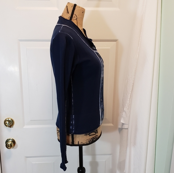 CAbi Centerfield Navy Blue Cardigan - Picture 3 of 8